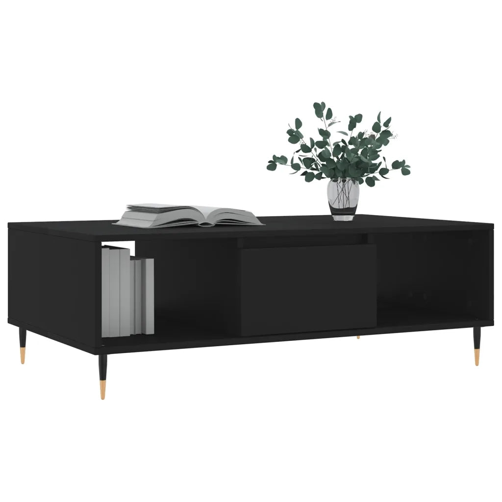 Tavolino da Salotto Nero 104x60x35 cm in Legno Multistratocod mxl 106042