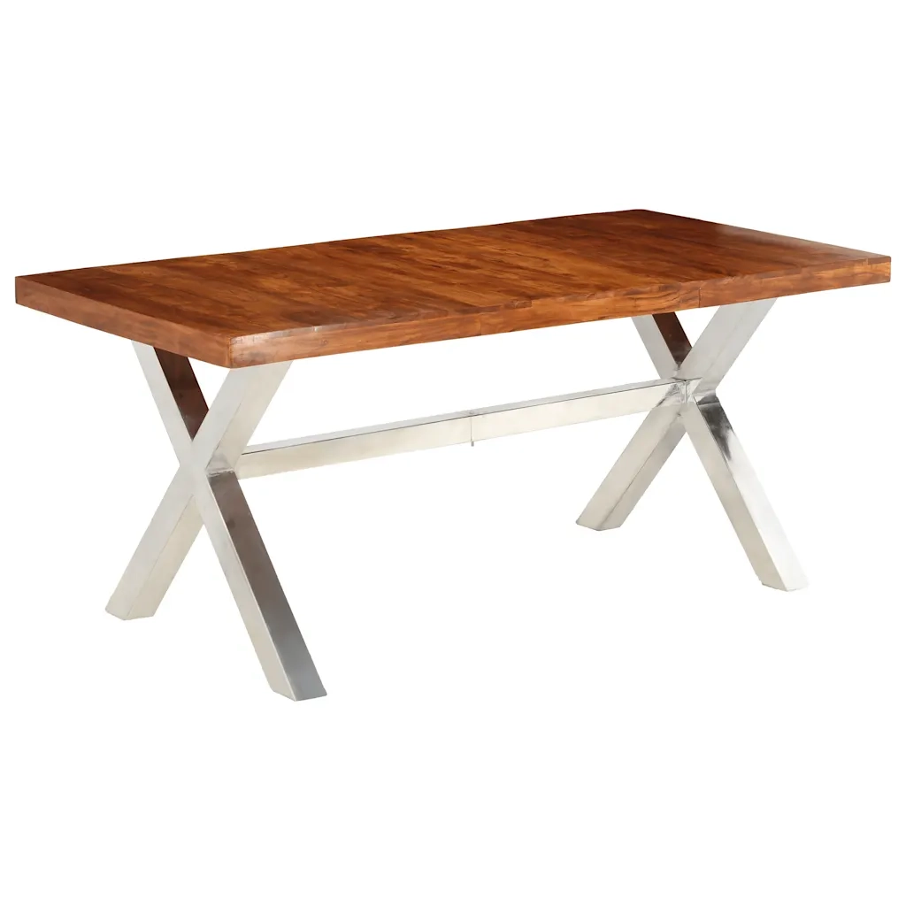 Tavolo in Legno Massello con Finitura in Sheesham 180x90x76 cm