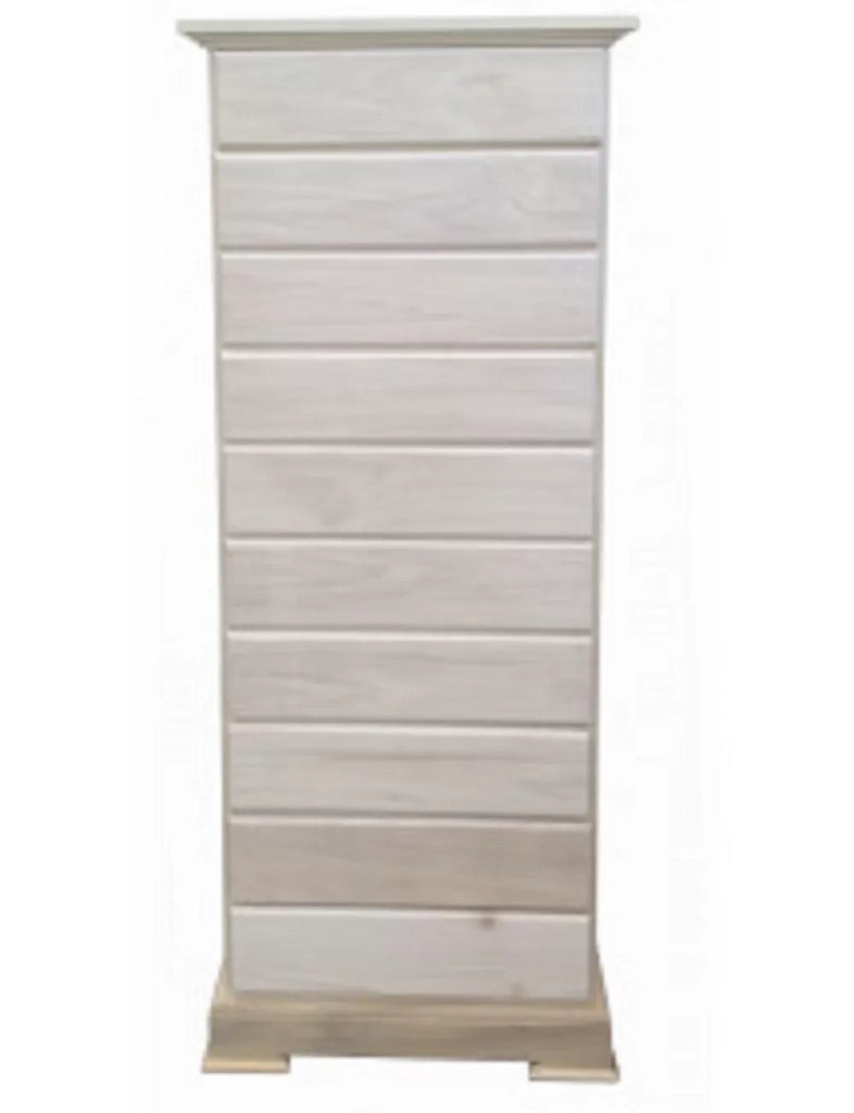 Cassettiera 10 cassetti in legno grezza l.58 p.41 h.145 (116) - Mobili 2G