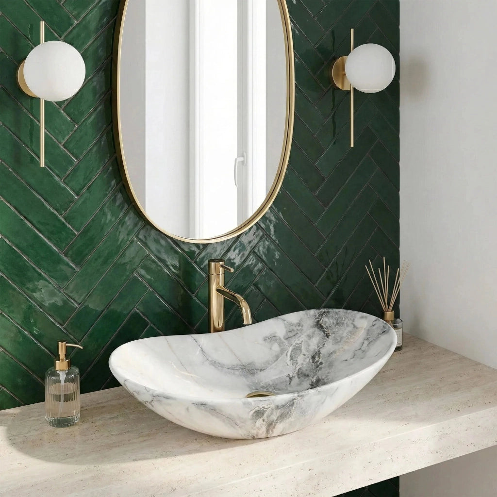 Lavabo Da Appoggio Rea Royal Granit