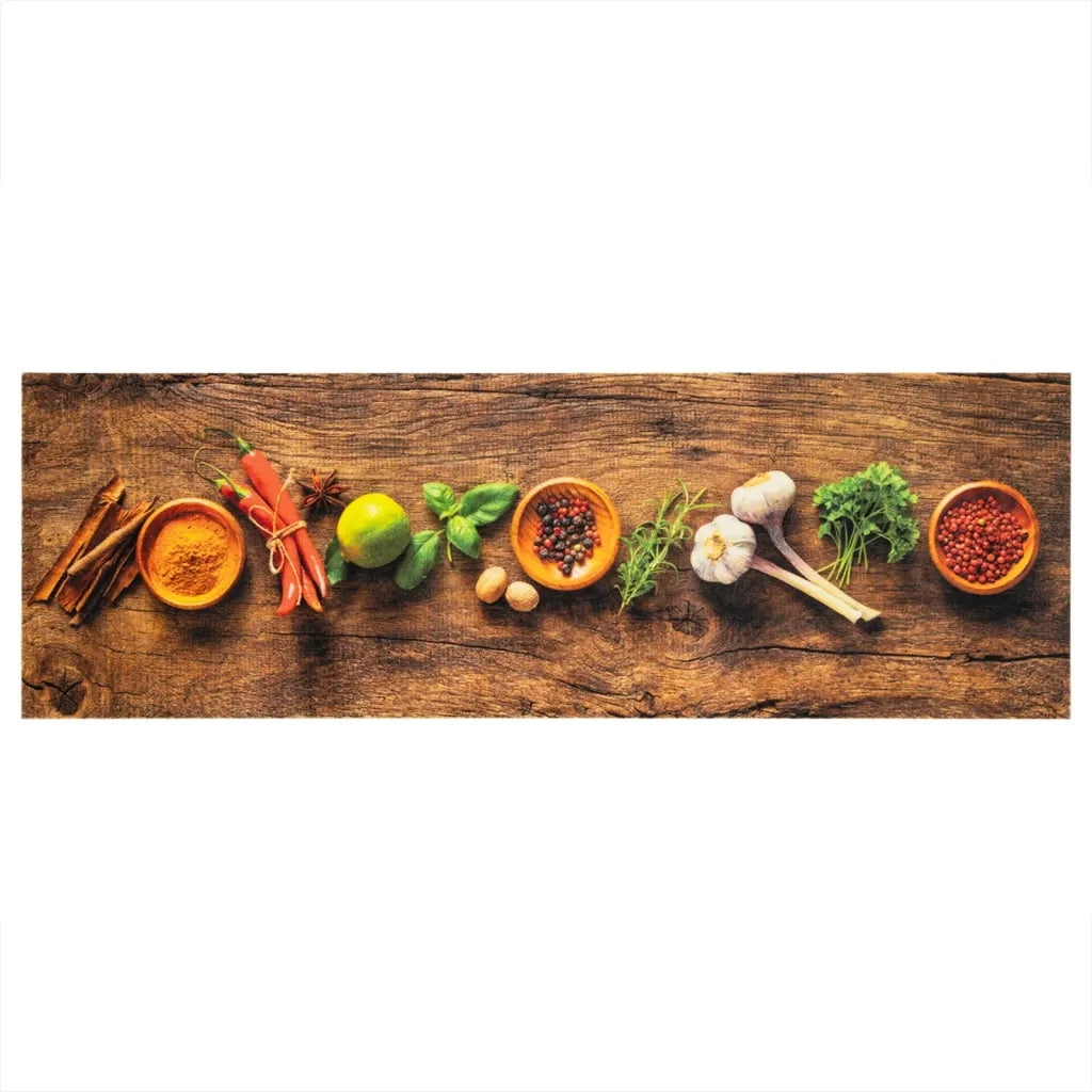 Tappeto da Cucina Lavabile Spezie 60x180 cm Velluto 4005606
