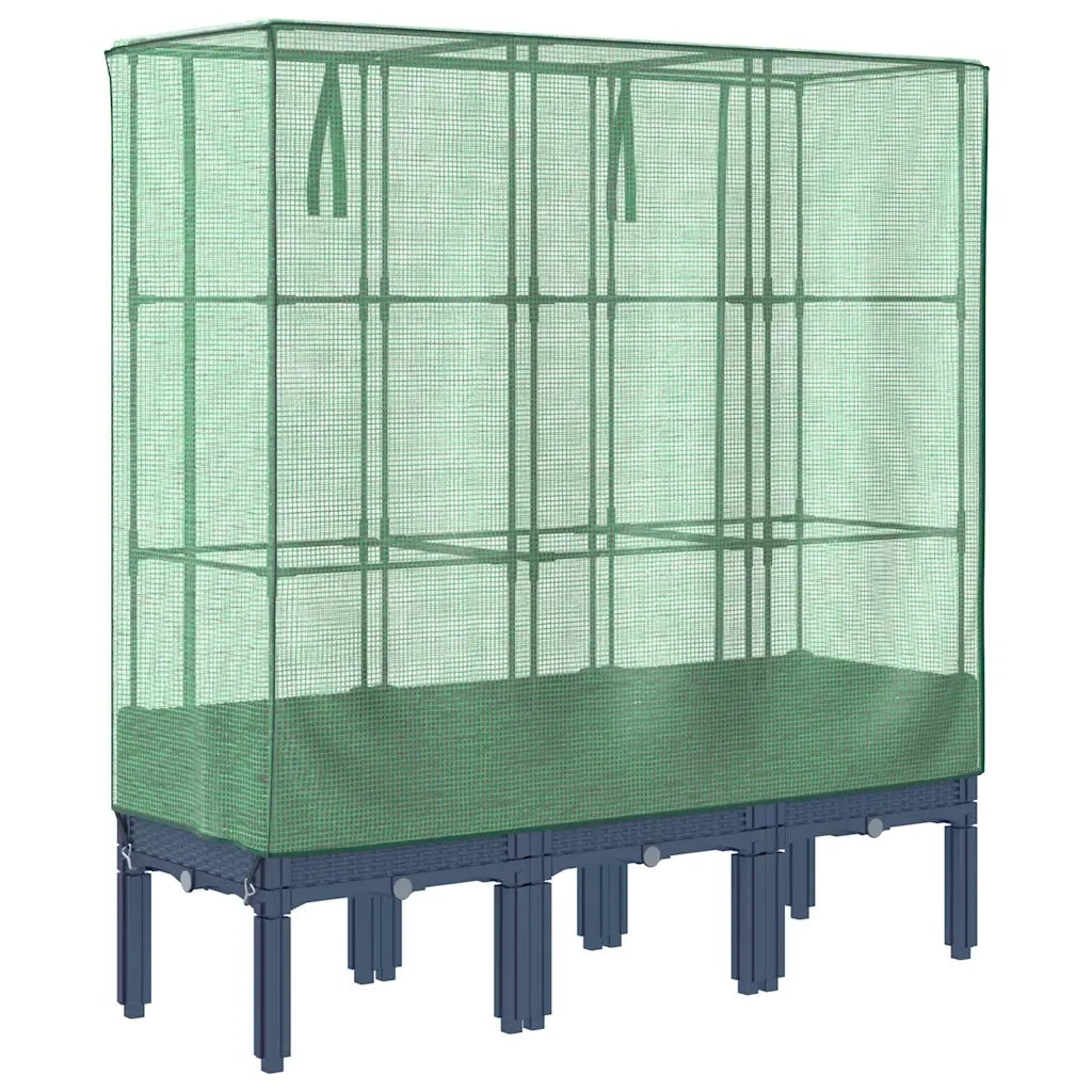 vidaXL Letto Rialzato con Copertura Serra Effetto Rattan 120x40x140 cm