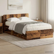 Telaio del letto con storage Legno antico 120 x 200 cm 3433363