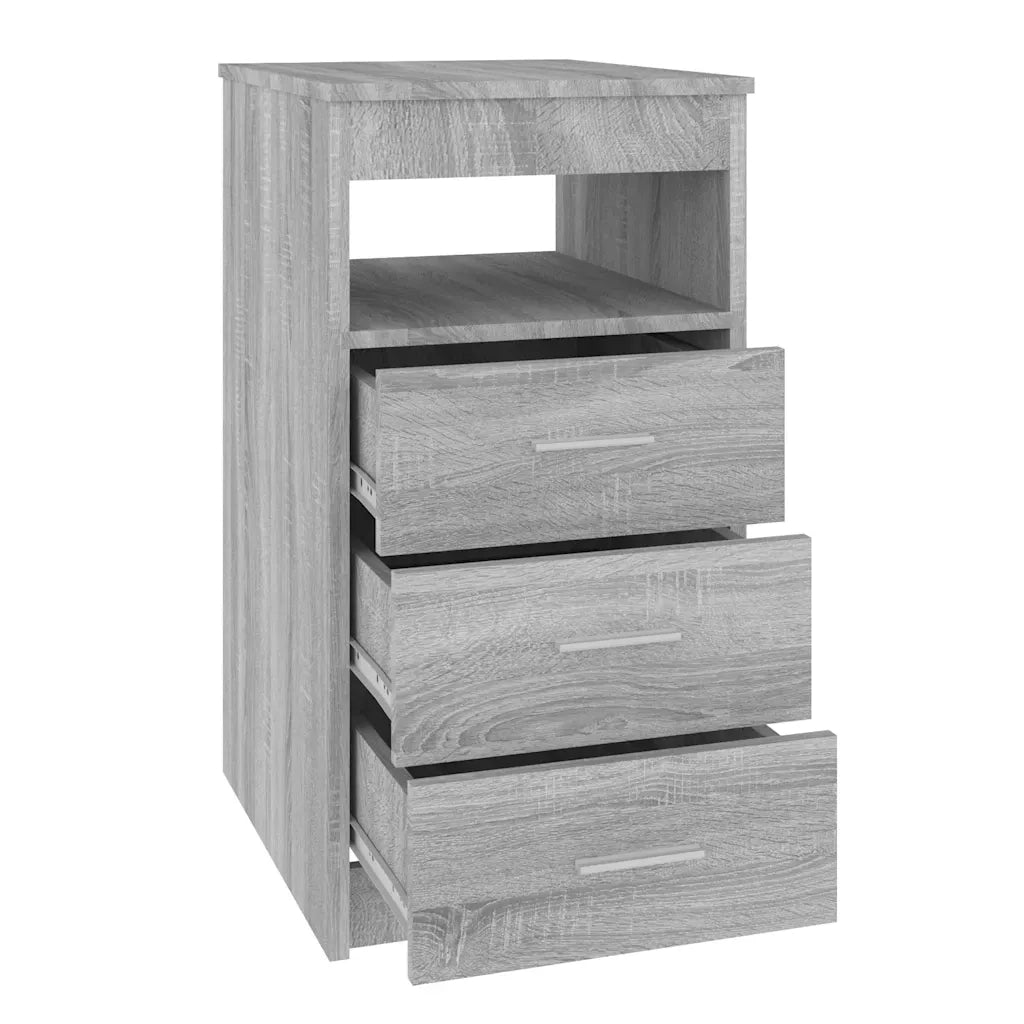 Cassettiera moderna multifunzionale 40 x 50 x 76 cm in legno composito grigio 02_0048136