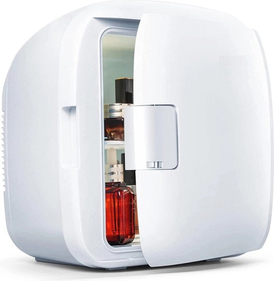 Mini frigorifero con porta in vetro, 9L, funzione di raffreddamento e riscaldamento, silenzioso e risparmio energetico
