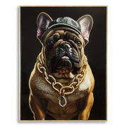 Dipinto Su Tela Laccato Bully Con Cornice cm 62x4x82