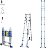 Scala Telescopica - Scala Telescopica a Volo - Altezza di Lavoro - Alluminio - Adatta per Uso Privato e Professionale - Scala Telescopica a Volo - Massima Carico 150 kg