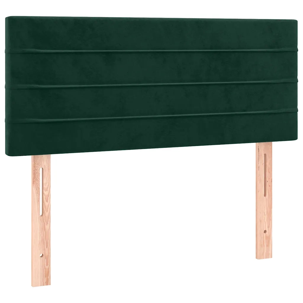 Testiera-Testata-Testiera Decorativa Verde scuro 90x5x78/88 cm in Velluto 499356