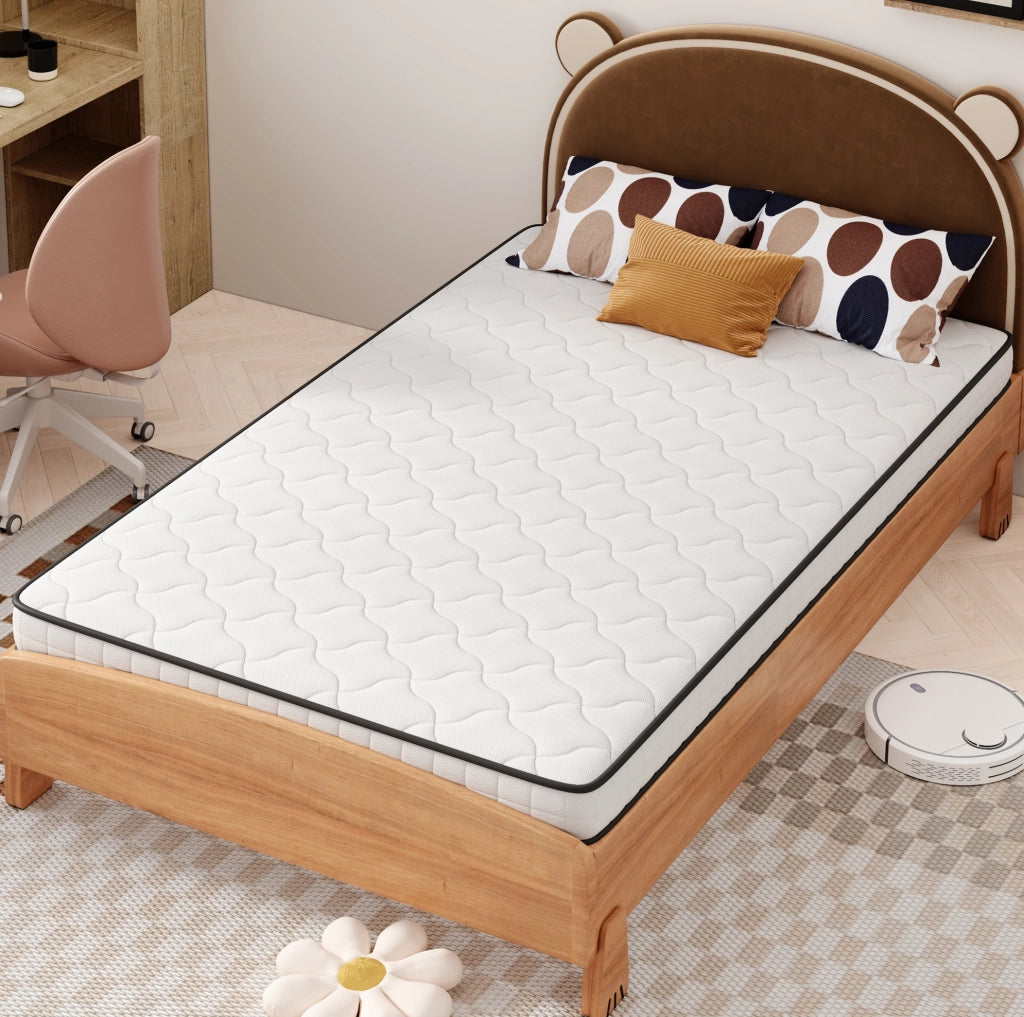 Materasso a molle 90x200 cm; altezza 12 cm; bianco
