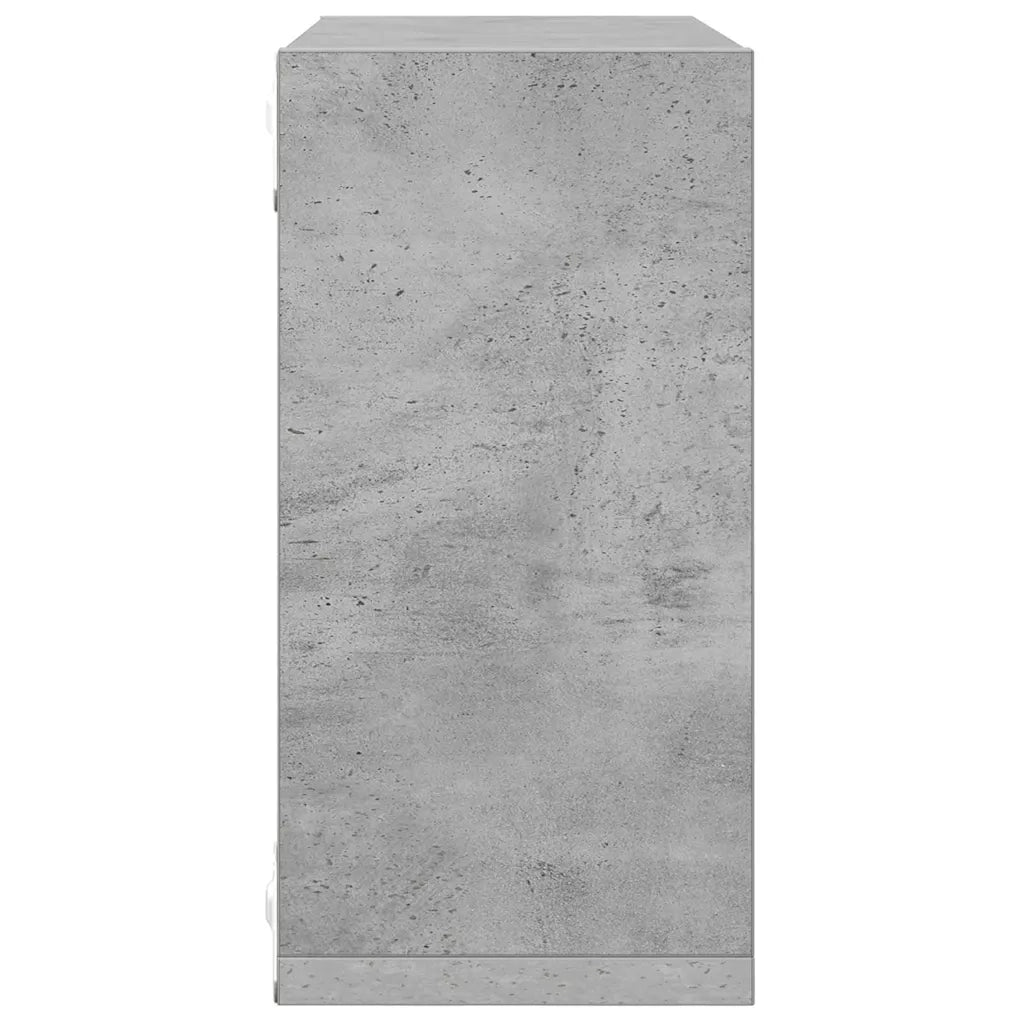 Mensole da Parete a Cubo 2 pz Grigio Cemento 30x15x30 cm cod mxl 56169