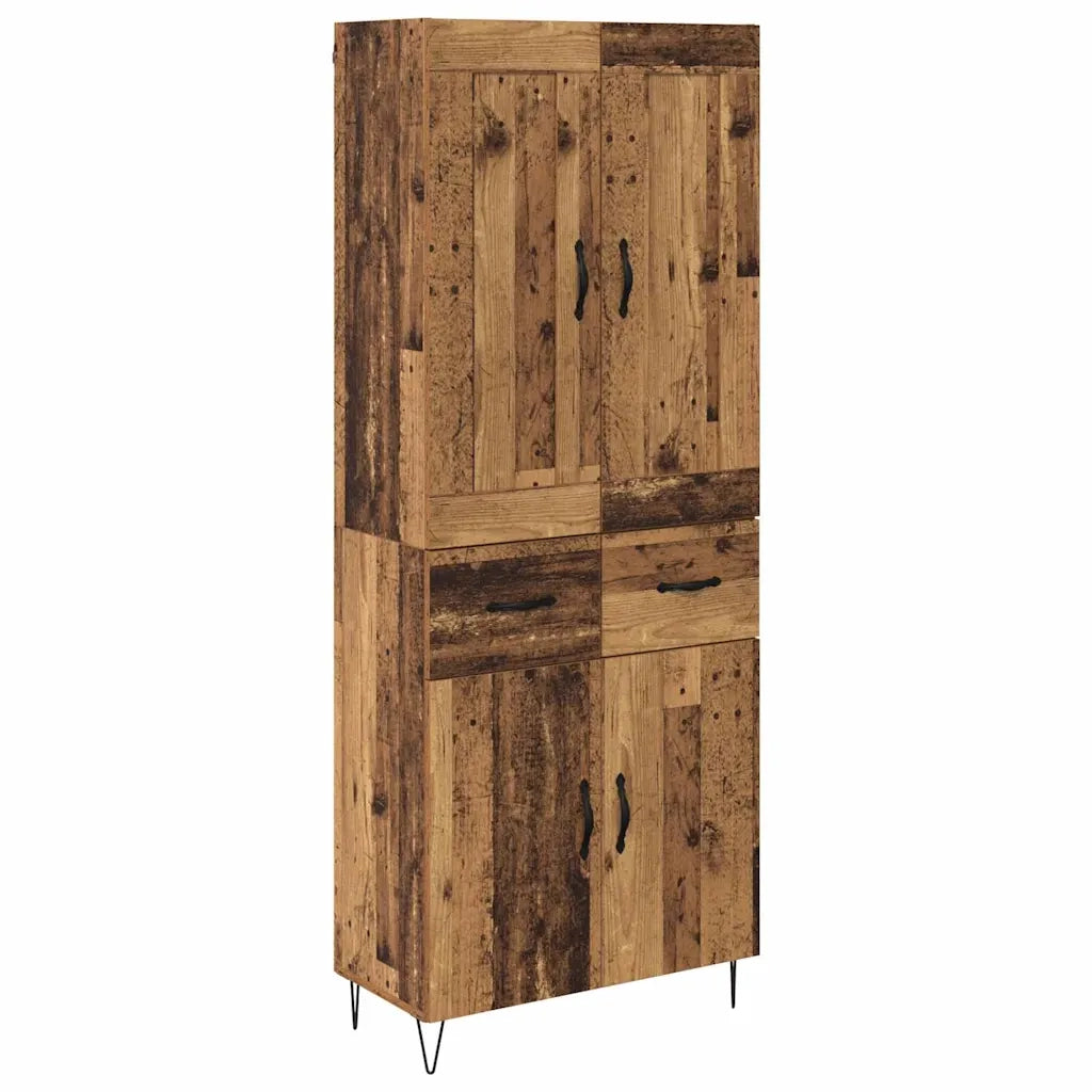 Credenza | Madia | Buffet da pranzo | Armadio da pranzo Legno vecchio 69,5 x 34 x 180 cm Legno multistrato