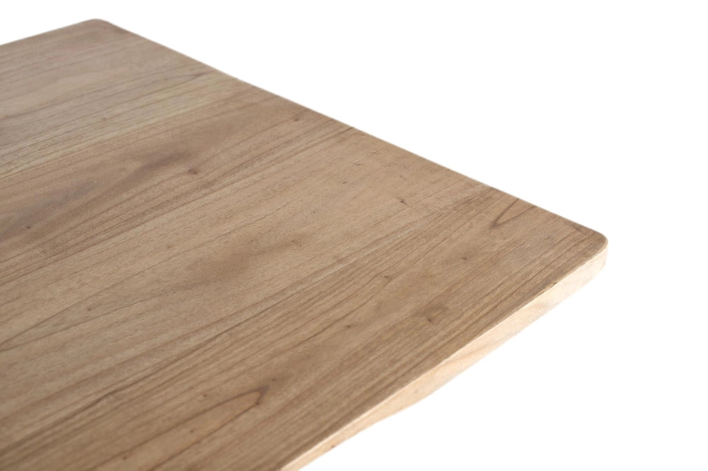 Tavolo rettangolare in legno massello di mindi lavorato a mano 180 cm