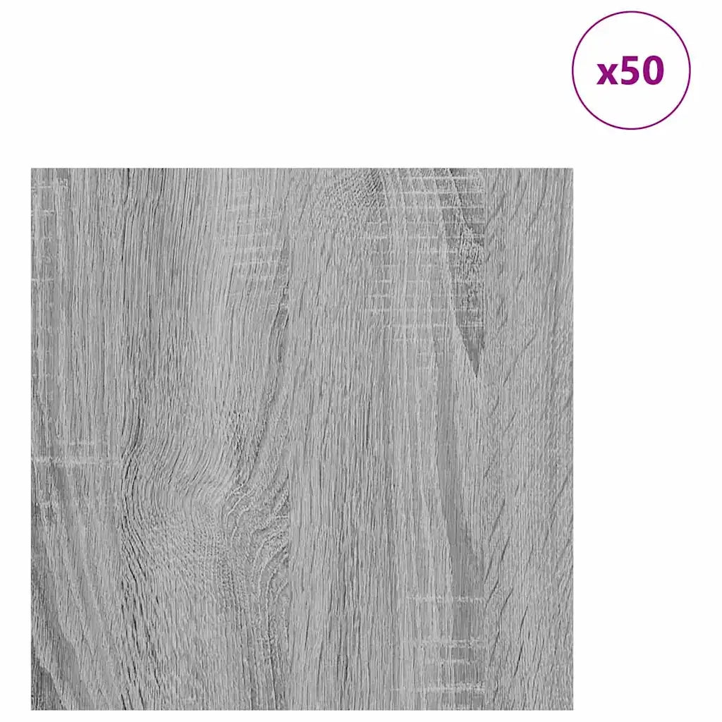Pannelli decorativi 50 pz Grigio Sonoma 30 x 30 x 0.27 cm CFW3722516