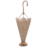 Portaombrelli in metallo ramato 32,5x28x82h
