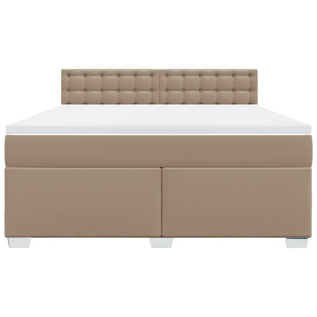 Giroletto a Molle con Materasso Cappuccino 180x200cm Similpelle 3286135