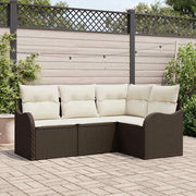 Set Divano da Giardino Marrone polyrattan 3345678