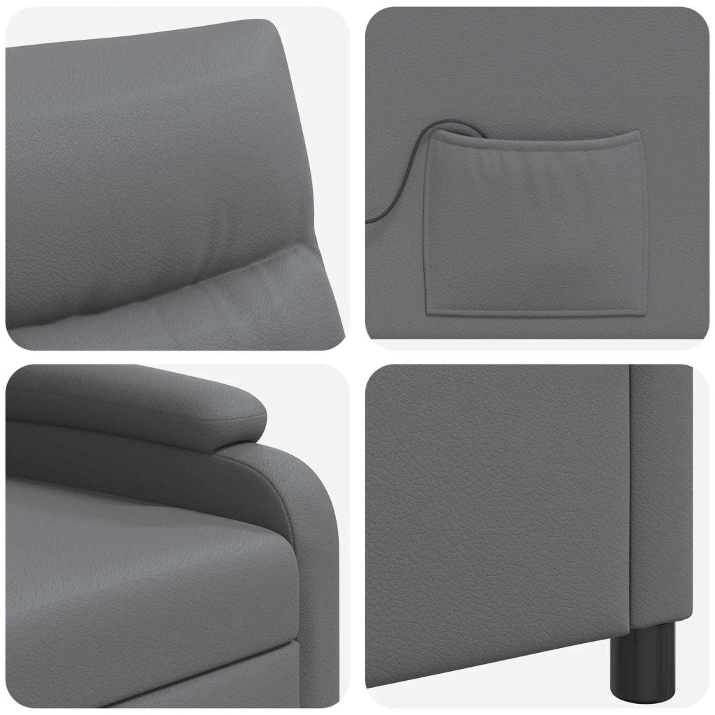 Divano Sedia-Poltrona Massaggiante Grigio Similpelle 831291