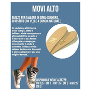 Movi Alto  Comodo Rialzo per Tallone Sughero-pelle TAGLIA : S, ALTEZZA(CM): 2