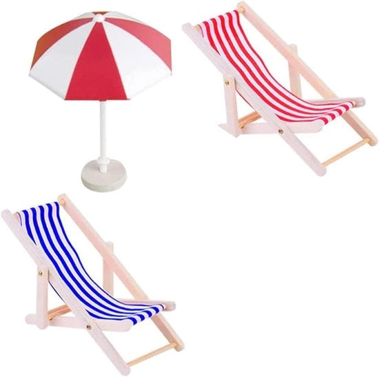 Set di ombrellone da giardino da tavolo per bambini in miniatura - Decorazione per giardino regalo per il compleanno di un pop garden - Decorazione da fare da te