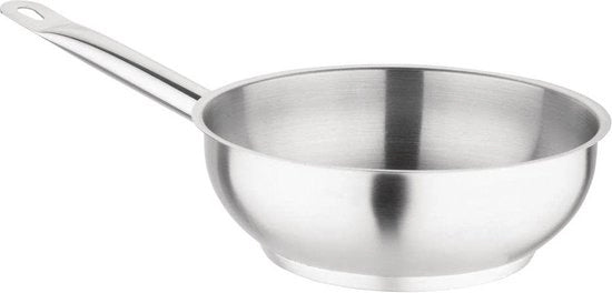 Padella Induttiva 200mm Cucina - Acciaio Inox Argento