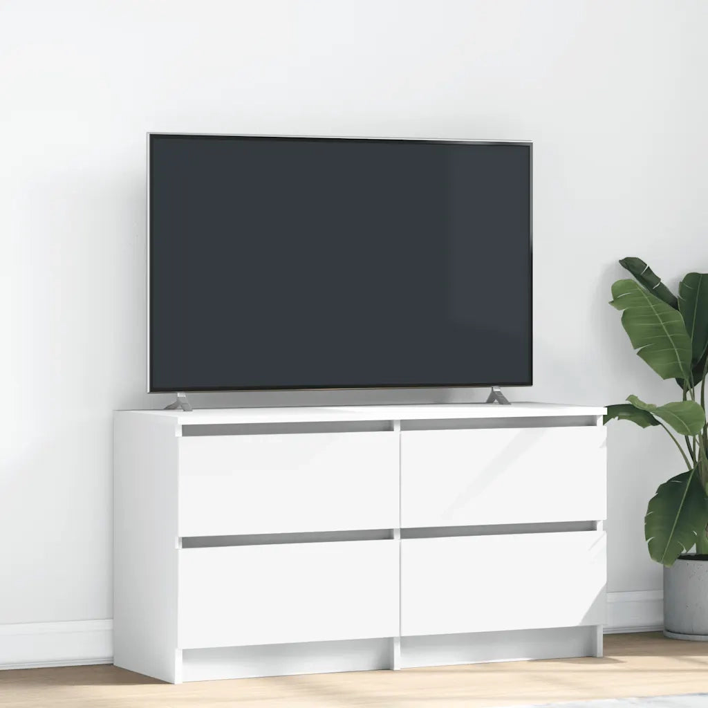 Mobile Porta TV Bianco 100x35x54 cm in Legno Multistrato 861796