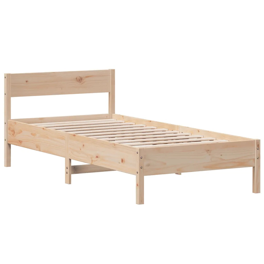Letto senza Materasso 90x190 cm in Legno Massello di Pino 842778