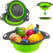 Set di scarico pieghevole da 2 pezzi - Siliconizzato - Ergonomico - Spazio risparmiato