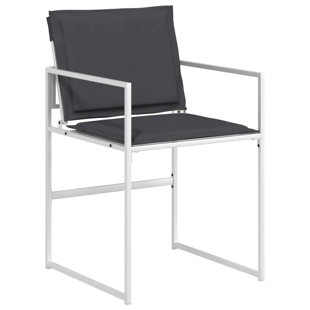Set da Pranzo per Giardino 5 pcs Bianco e Antracite