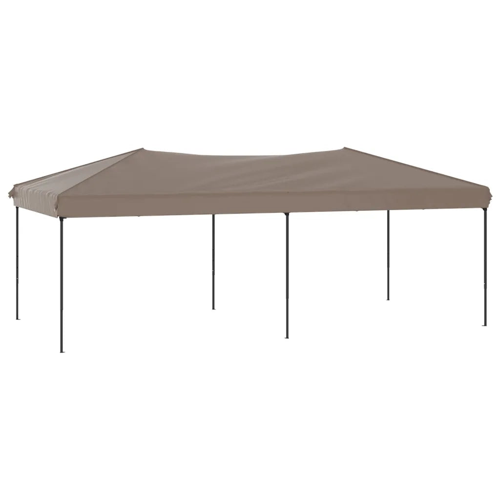 Tenda per Feste Pieghevole-Tenda Gazebo Tortora 3x6 m