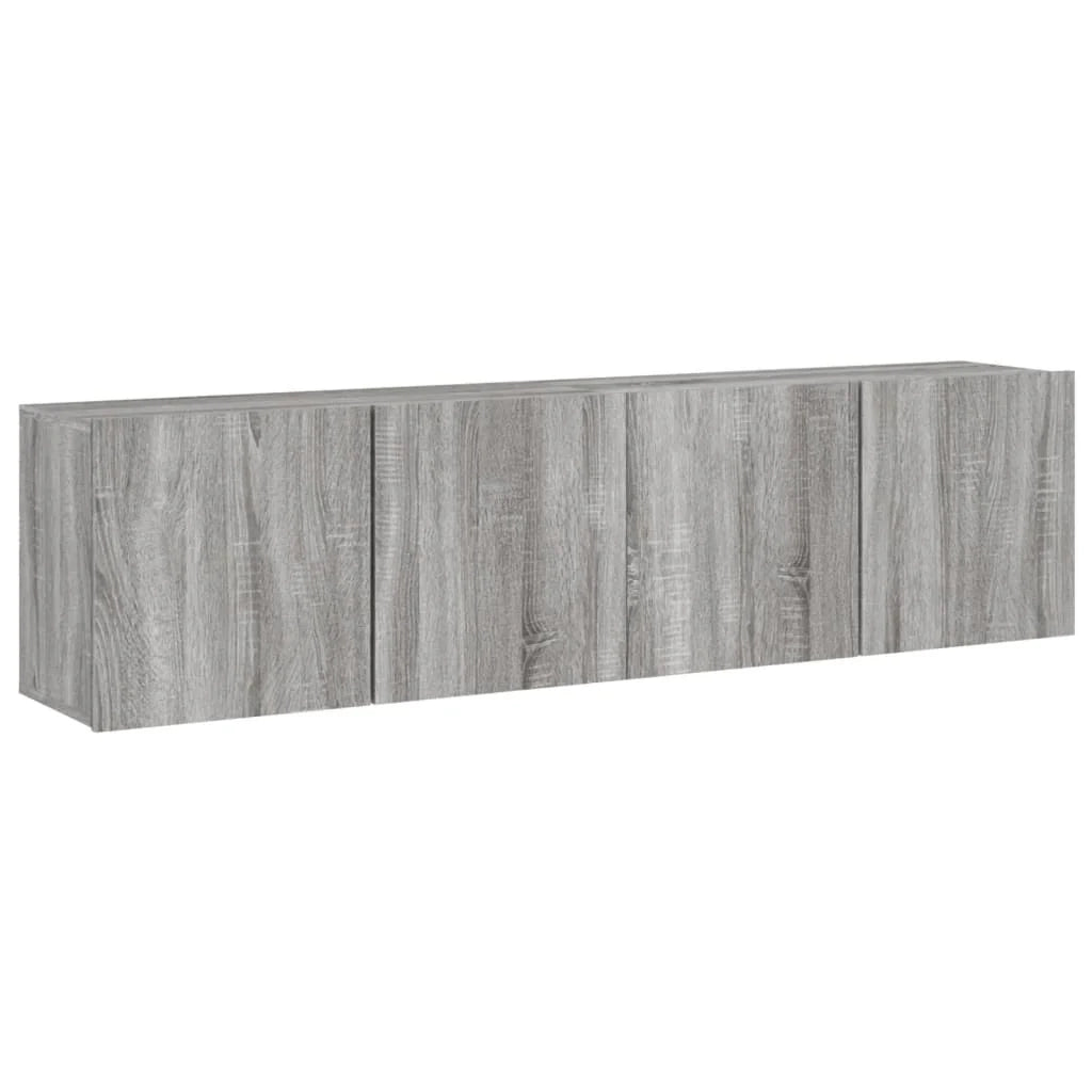 Mobile TV multimediale da parete mensola TV mobile TV sala da pranzo soggiorno camera da letto 2 pezzi Sonoma 80 x 30 x 41 cm grigio 02_0029017