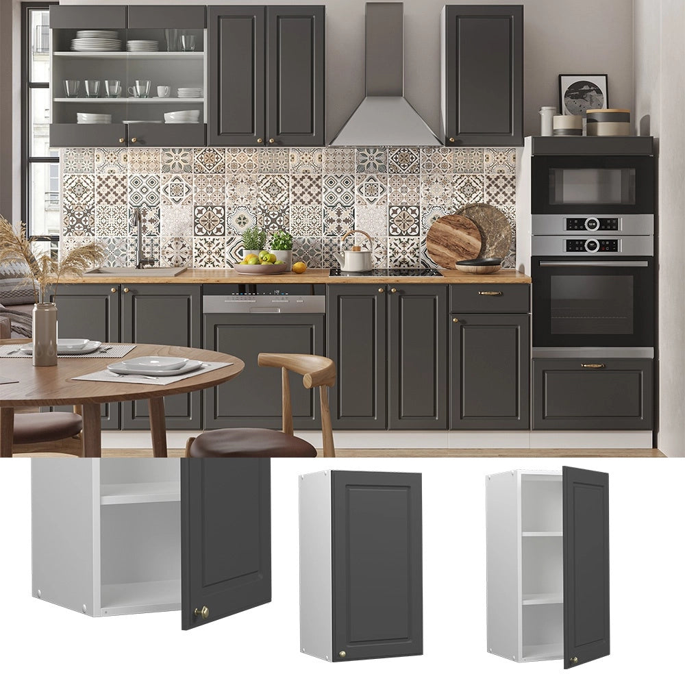 Pensile da cucina Fame-Line Antracite-oro/Bianco 40 cm Vicco