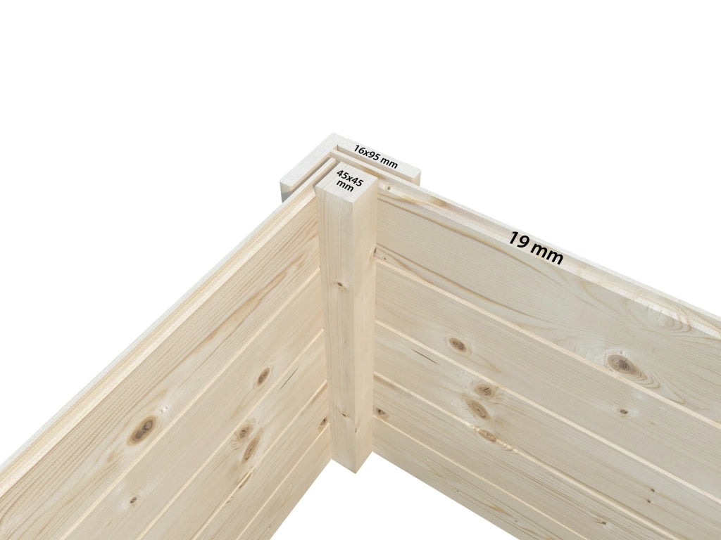 Casetta in legno non trattato Olivia 1 280X184