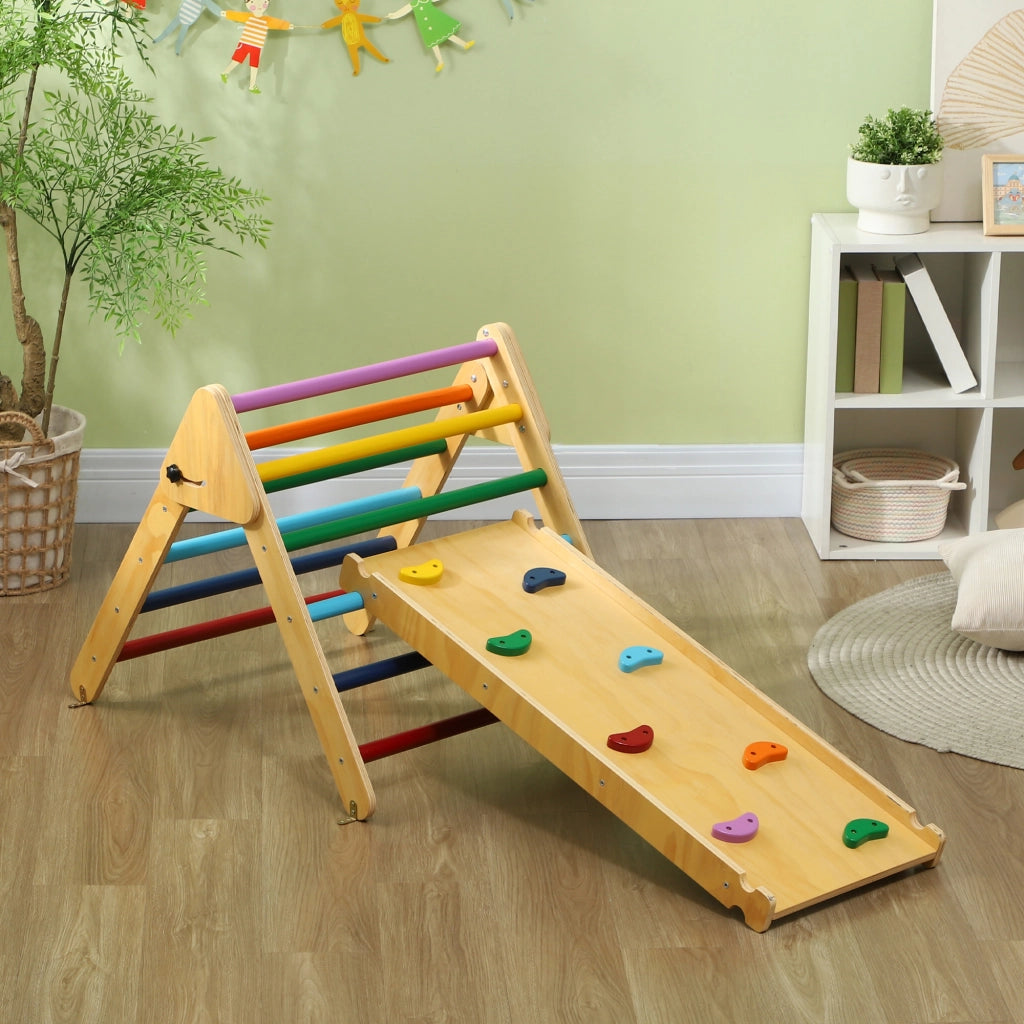 Set di Gioco 3 in 1 con Scivolo e Scala ¨C zephmum ¨C 147x64.5x63 cm Multicolore