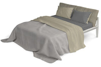 Set Lenzuola Sopra Sotto e Federe Doubleface Tortora/Fumo Singolo