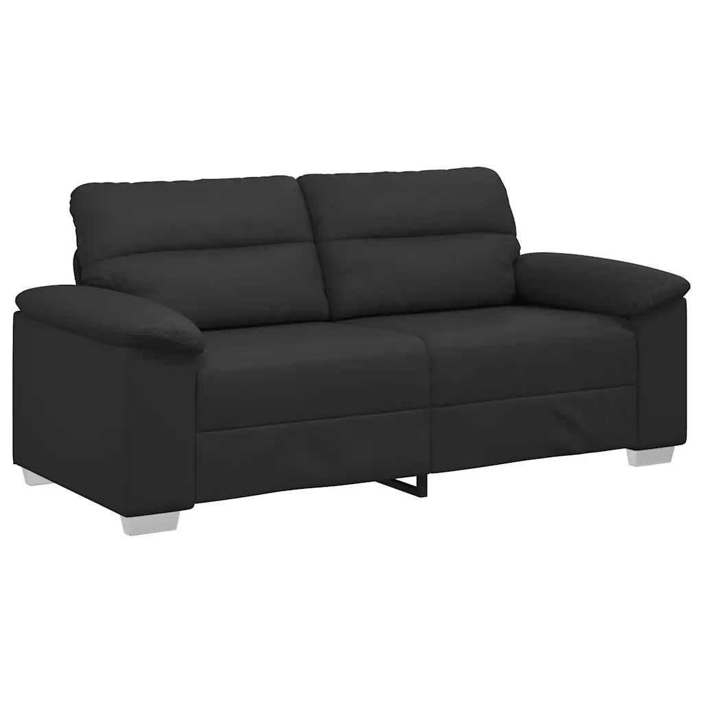 Divano a 2 posti nero 180x81x84 cm in similpelle 4105343