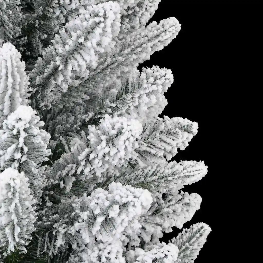 Albero di Natale Artificiale-Albero Natalizio con Neve Floccata 120 cm PVC e PE