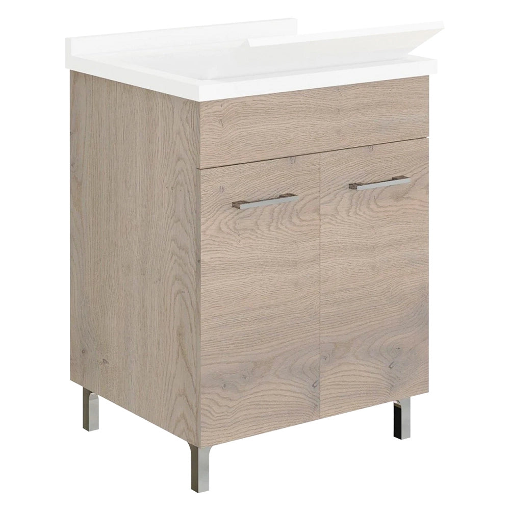 MOBILE LAVATOIO A DUE ANTE cm 58,2 x 50 x h.83,5 - noce americano  - SAVINIDUE
