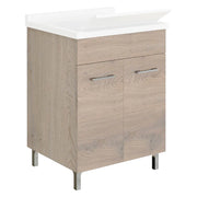 MOBILE LAVATOIO A DUE ANTE cm 58,2 x 50 x h.83,5 - noce americano  - SAVINIDUE