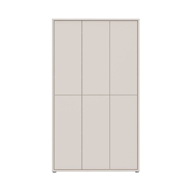 Armadio multiuso Medea 6 ante colore cashmere 109.2x34.9xH191.9 cm.