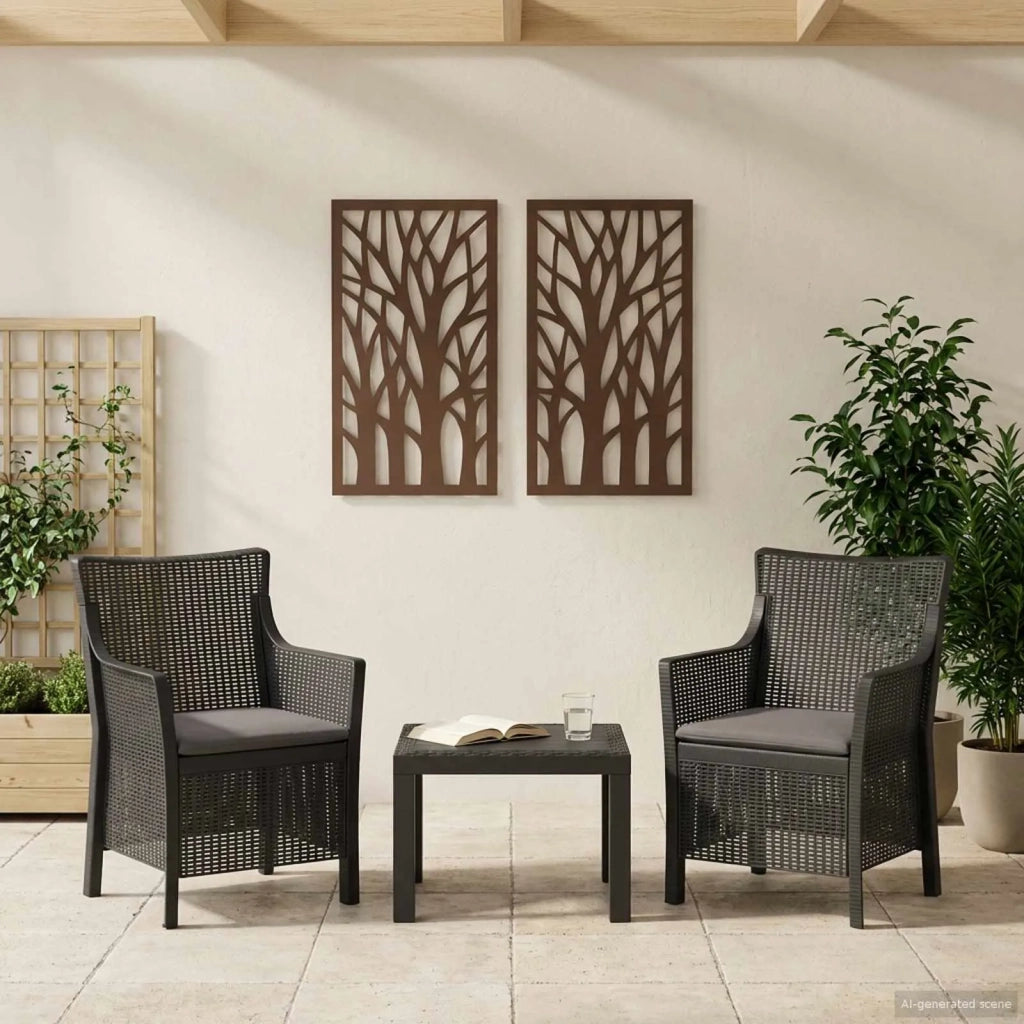 Set di relax con cuscino 3 pcs Antracite PP 42035144