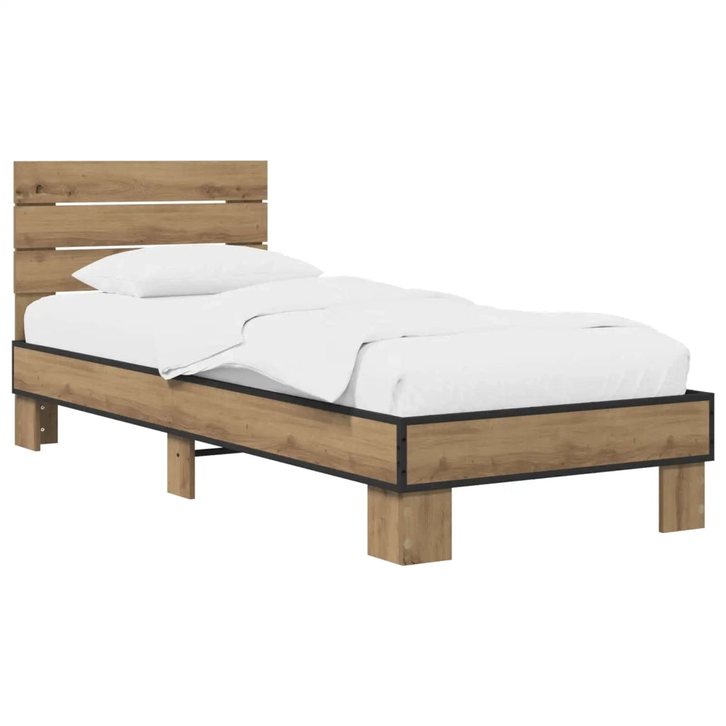 Struttura letto con testata Rovere Artigianale 80 x 200 cm 8009094