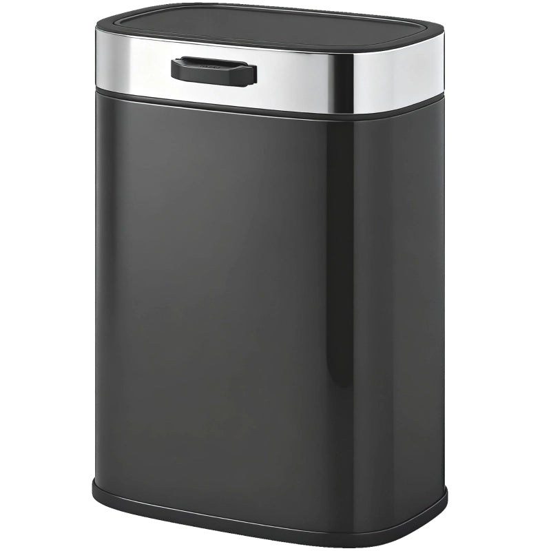 CESTINO RIFIUTI 5 L 21,5x19,5x30 cm Nero in acciaio inox