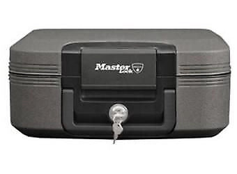 Master Lock LCHW20101 Cassetta di Sicurezza Portatile Ignifuga Impermeabile 7,8 L Serratura a Chiave colore Antracite