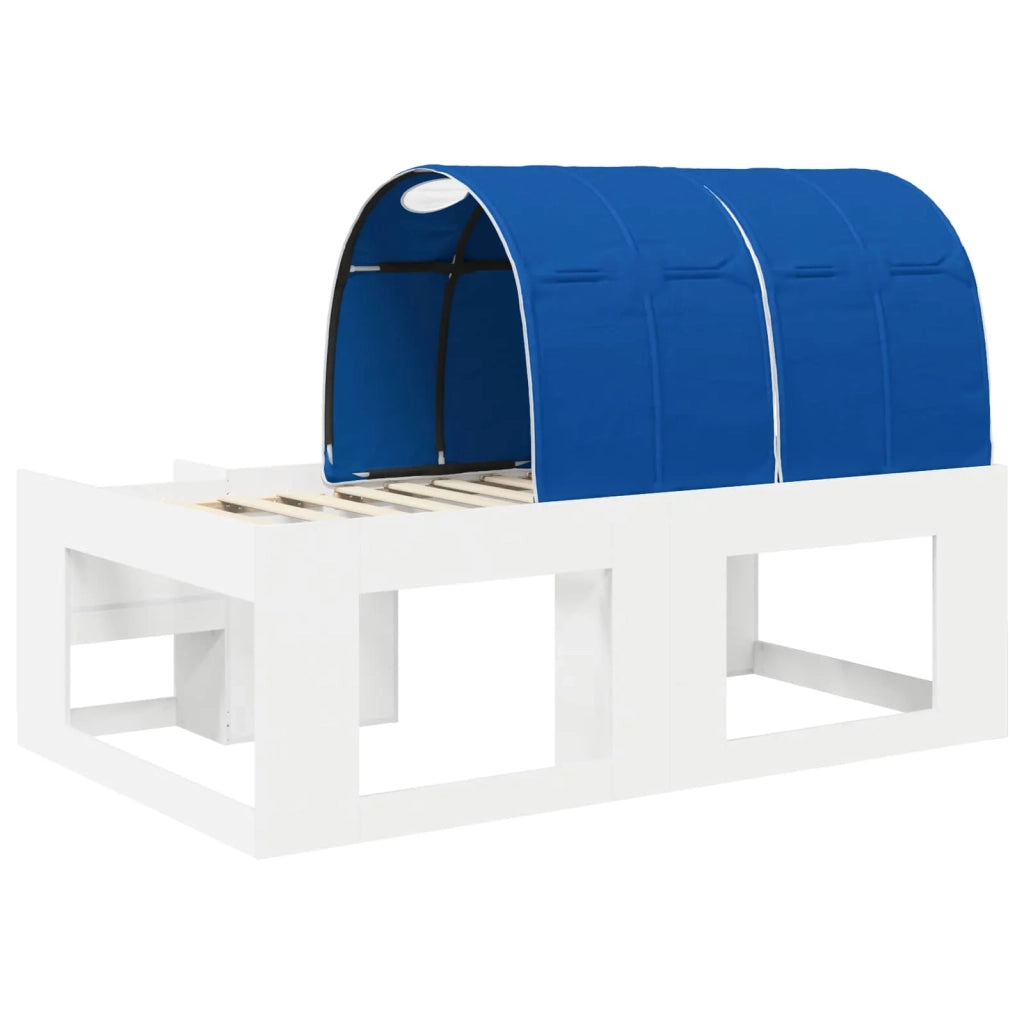 Letto alto per bambini con storage 3 pz Bianco e Blu 3423595