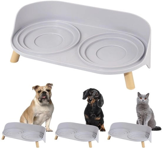 Standard per ciotola per cani elevato - alimentazione sana - standard per ciotola - antiscivolo - impermeabile all'acqua di scarico - adatto per ciotole fino a 15,2 cm - standard per ciotola per cani