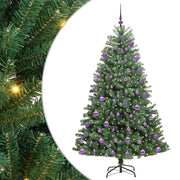 Albero di Natale | Decorazioni natalizie Artificiale con Rami Pieghevoli Verde 210 cm