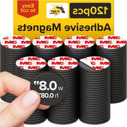 Magnetici rotondi autoadesivi - ideali per il fai da te stesso - 120 pezzi - punta magnetica flessibile