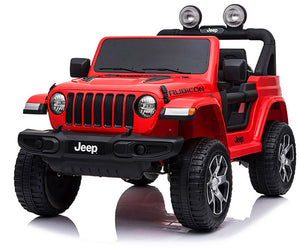 Macchina Elettrica per Bambini 12V con Licenza Jeep Rubicon Rossa