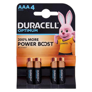 PILA MINISTILO DURACELL 'OPTIMUM' Pz 4 - 1,5 V - AAA (Optimum)- 10 blister  - DURACELL