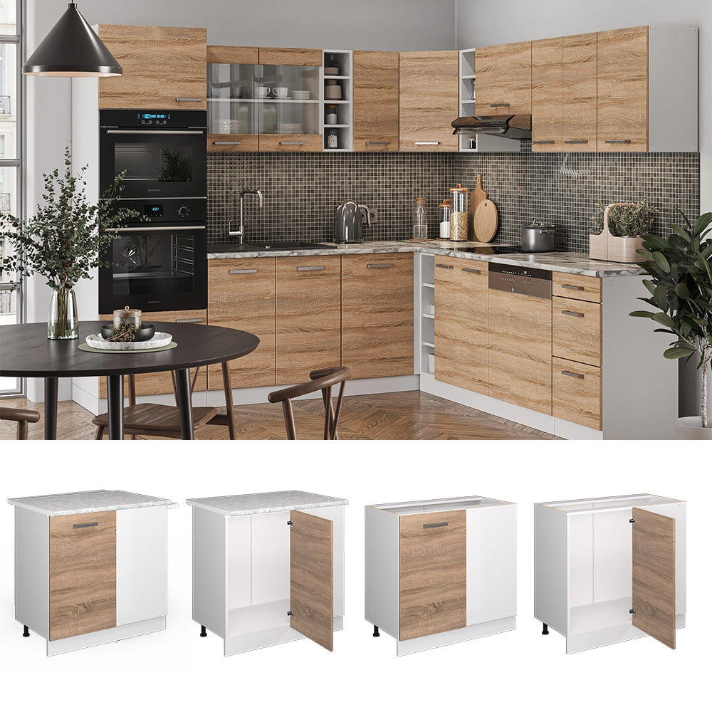 Vicco Mobile ad angolo cucina Sonoma 86 cm , PL Marmo